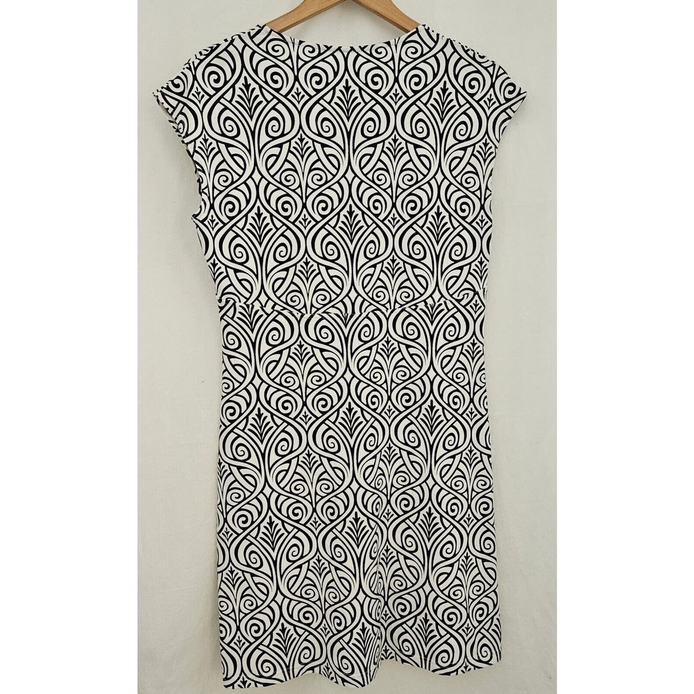 Title Nine Black and White Sheath Midi Dress V-Neck - Picture 7 of 10